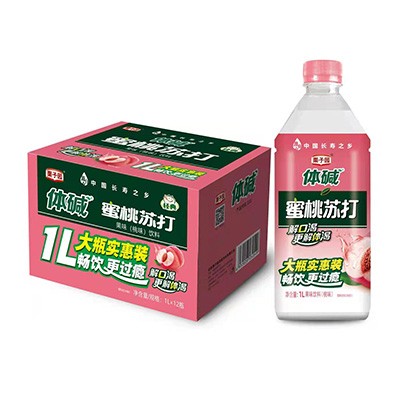 體堿蜜桃蘇打水1L 體堿蜜桃蘇打水1L